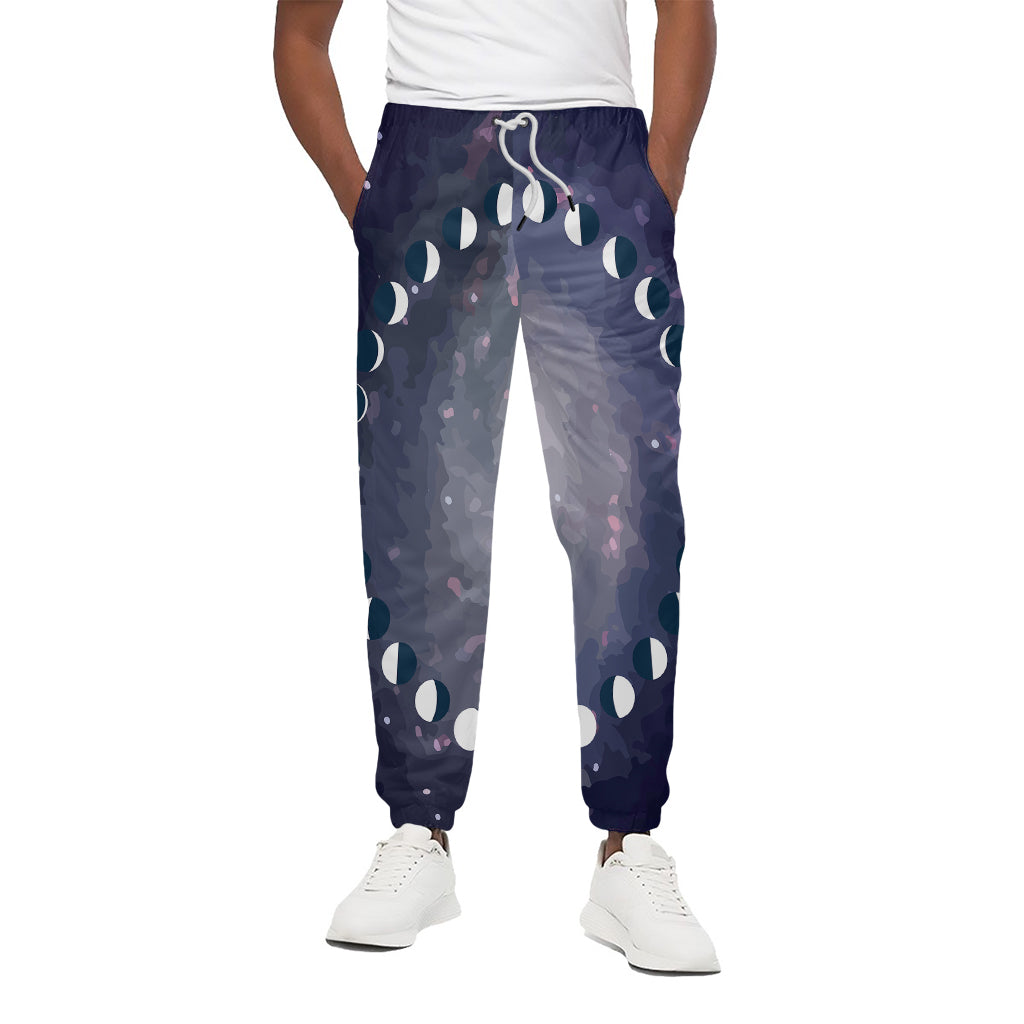 Lunar Phase Cycle Print Cotton Pants