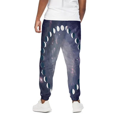 Lunar Phase Cycle Print Cotton Pants