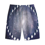 Lunar Phase Cycle Print Cotton Shorts