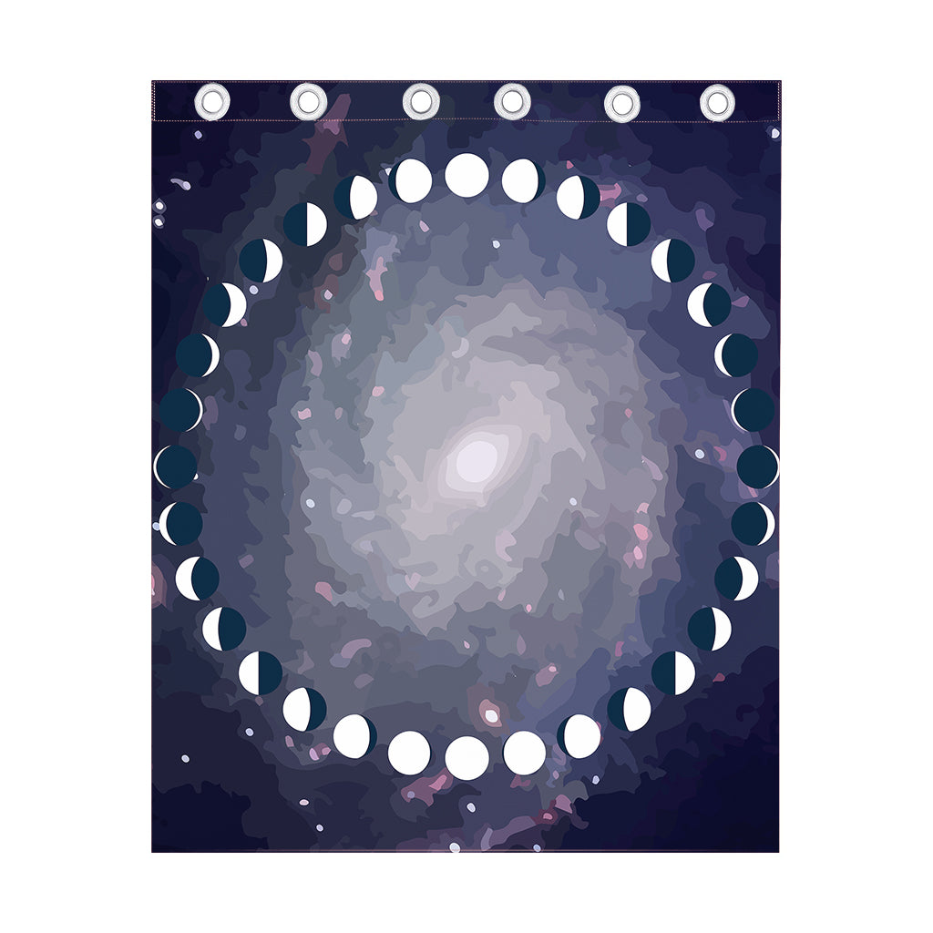 Lunar Phase Cycle Print Curtain