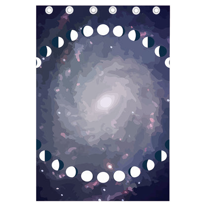 Lunar Phase Cycle Print Curtain