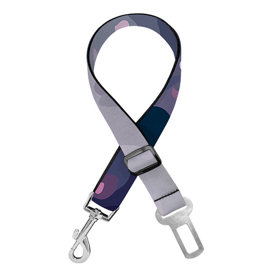 Lunar Phase Cycle Print Dog Seat Belt