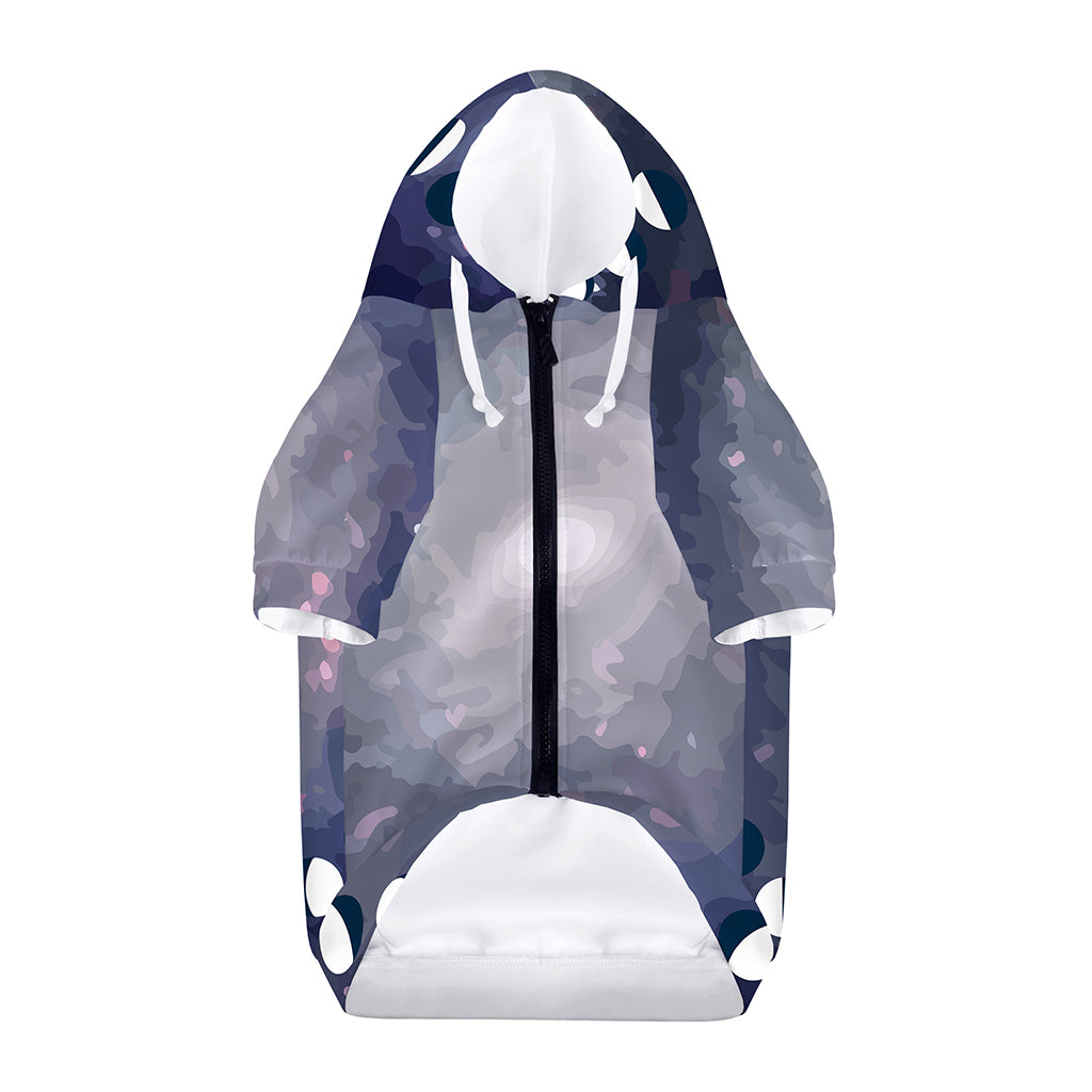 Lunar Phase Cycle Print Dog Zip Up Hoodie