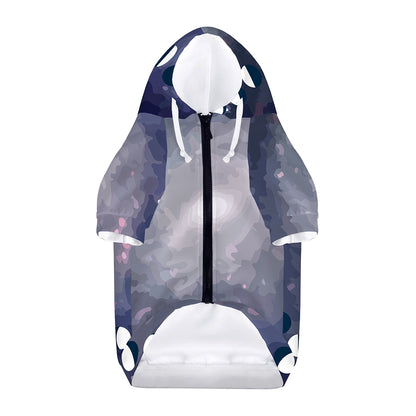 Lunar Phase Cycle Print Dog Zip Up Hoodie