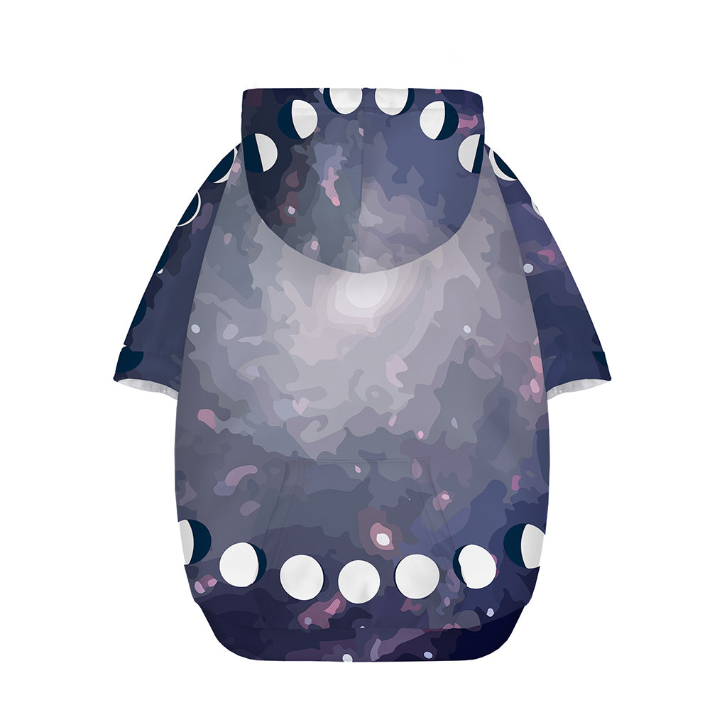 Lunar Phase Cycle Print Dog Zip Up Hoodie