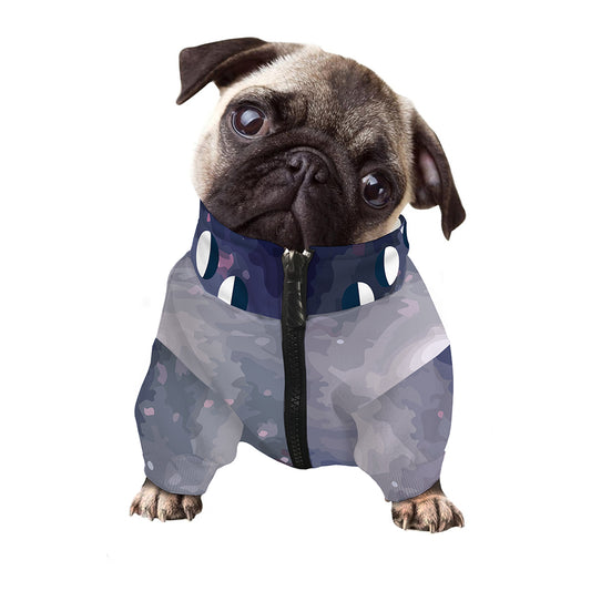 Lunar Phase Cycle Print Dog Zip Up Jacket