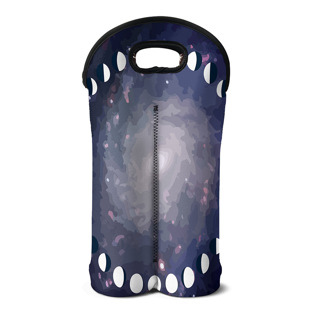 Lunar Phase Cycle Print Double Neoprene Wine Tote
