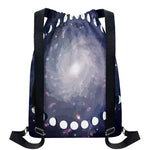 Lunar Phase Cycle Print Drawstring Backpack