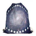 Lunar Phase Cycle Print Drawstring Bag
