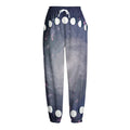 Lunar Phase Cycle Print Fleece Lined Knit Pants