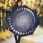 Lunar Phase Cycle Print Foldable Umbrella