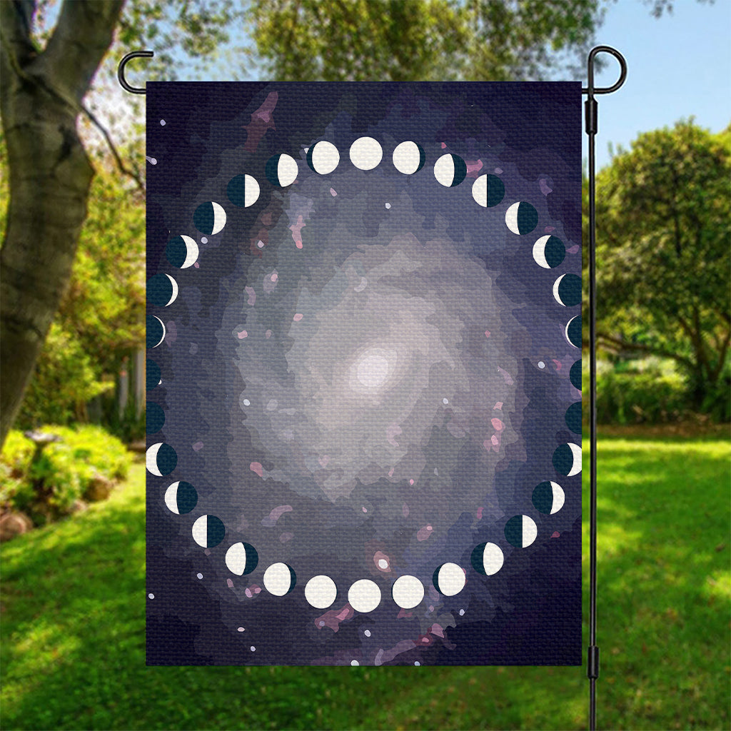 Lunar Phase Cycle Print Garden Flag