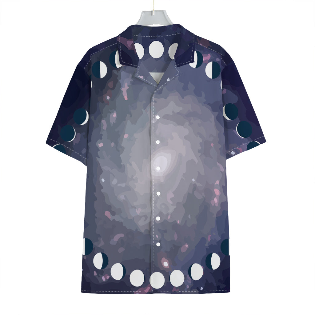 Lunar Phase Cycle Print Hawaiian Shirt