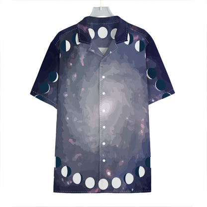 Lunar Phase Cycle Print Hawaiian Shirt