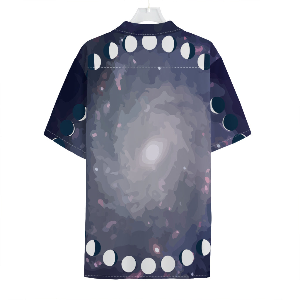 Lunar Phase Cycle Print Hawaiian Shirt