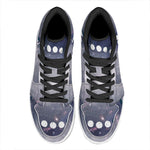 Lunar Phase Cycle Print High Top Leather Sneakers