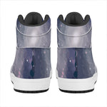 Lunar Phase Cycle Print High Top Leather Sneakers