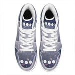 Lunar Phase Cycle Print High Top Leather Sneakers