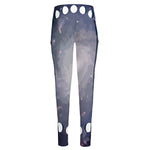 Lunar Phase Cycle Print High-Waisted Pocket Leggings