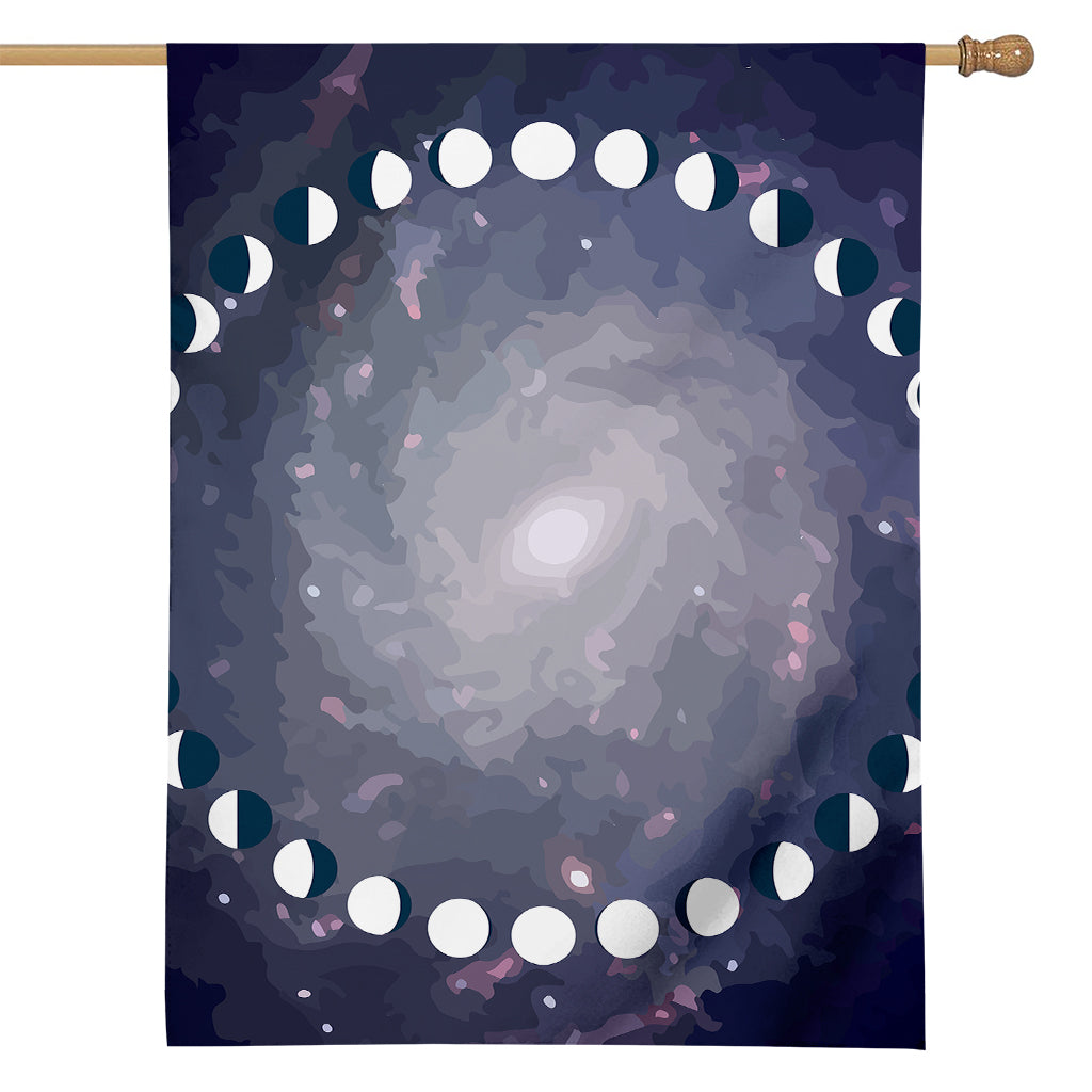 Lunar Phase Cycle Print House Flag