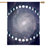 Lunar Phase Cycle Print House Flag