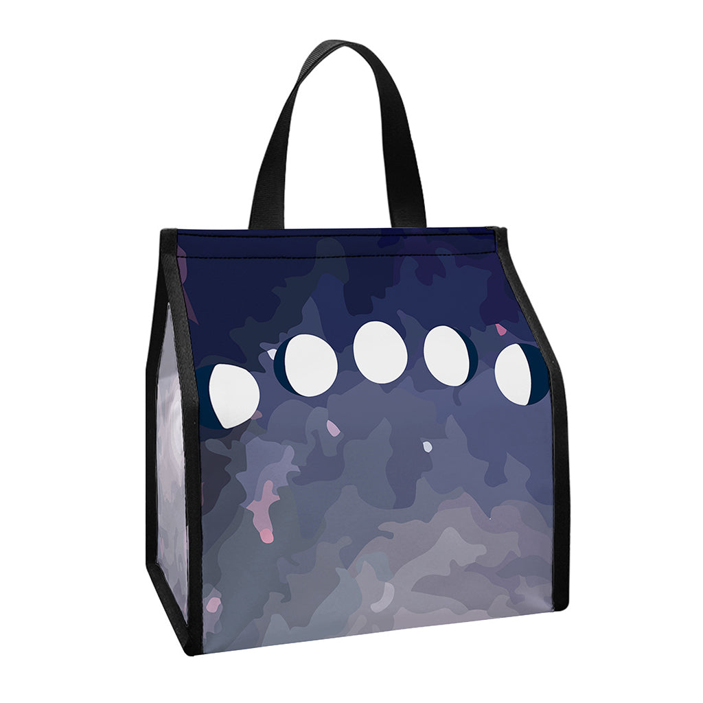 Lunar Phase Cycle Print Insulated Lunch Tote