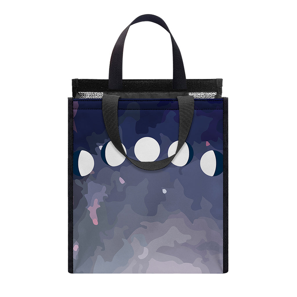Lunar Phase Cycle Print Insulated Lunch Tote