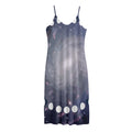 Lunar Phase Cycle Print Jersey Midi Cami Dress