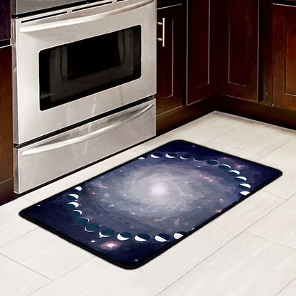 Lunar Phase Cycle Print Kitchen Mat