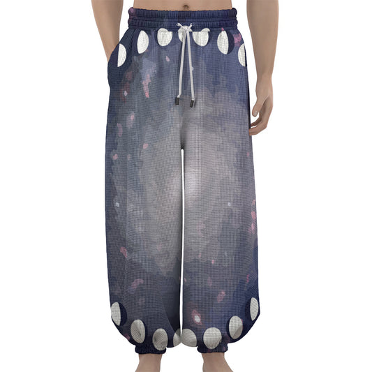 Lunar Phase Cycle Print Lantern Pants