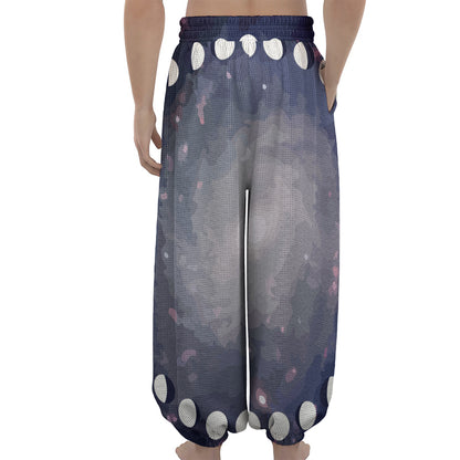 Lunar Phase Cycle Print Lantern Pants
