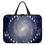 Lunar Phase Cycle Print Laptop Sleeve With Handle