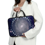 Lunar Phase Cycle Print Laptop Sleeve With Handle