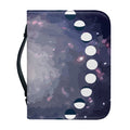 Lunar Phase Cycle Print Leather Bible Cover