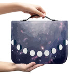 Lunar Phase Cycle Print Leather Bible Cover