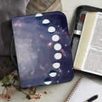 Lunar Phase Cycle Print Leather Bible Cover