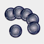 Lunar Phase Cycle Print Leather Coaster Set