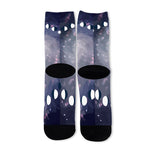 Lunar Phase Cycle Print Long Socks