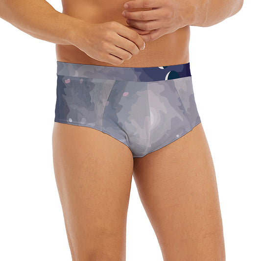 Lunar Phase Cycle Print Men's Briefs