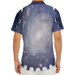 Lunar Phase Cycle Print Men's Deep V-Neck Shirt
