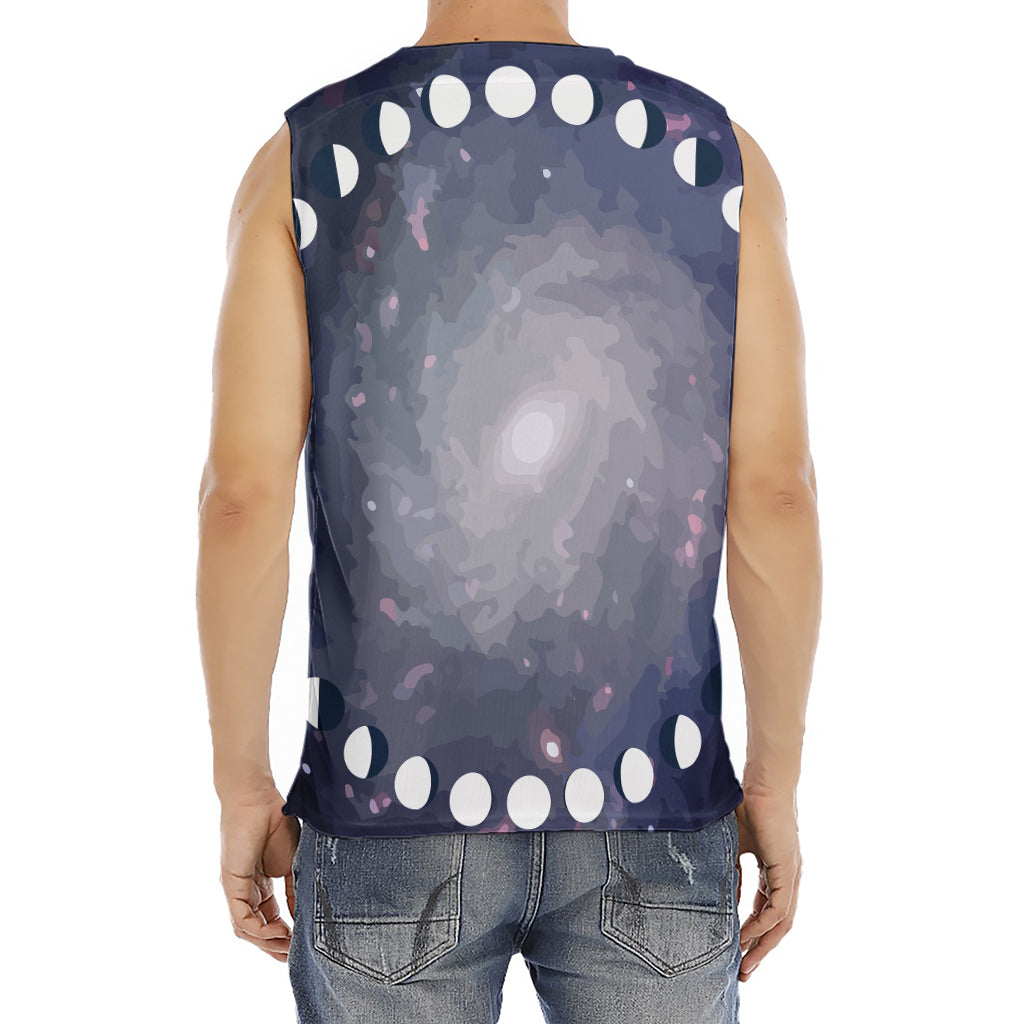 Lunar Phase Cycle Print Men's Fitness Tank Top