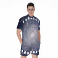 Lunar Phase Cycle Print Men's Romper