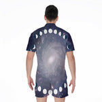 Lunar Phase Cycle Print Men's Rompers