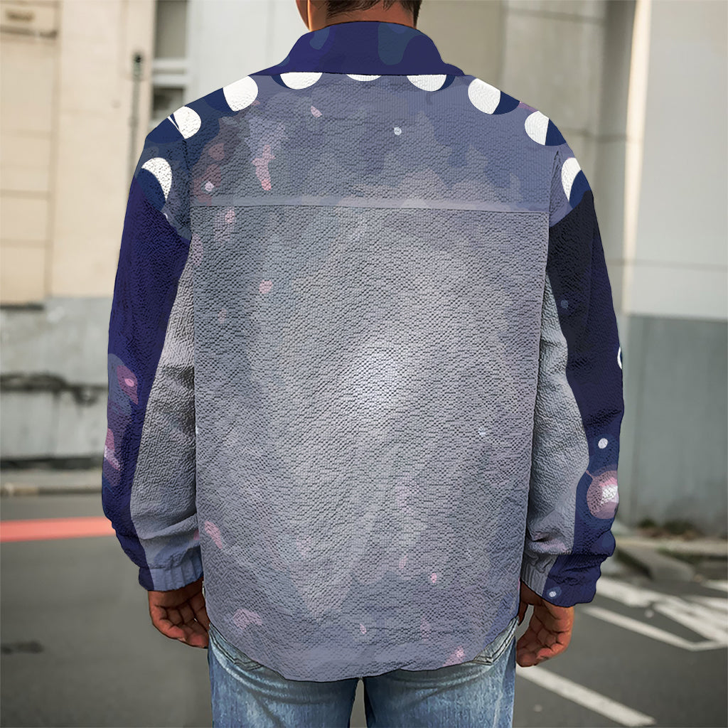 Lunar Phase Cycle Print Men's Shirt Jacket