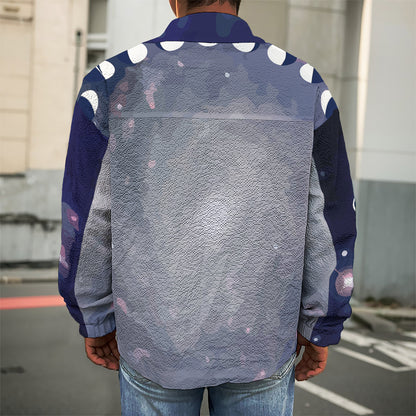 Lunar Phase Cycle Print Men's Shirt Jacket