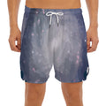 Lunar Phase Cycle Print Men's Split Running Shorts