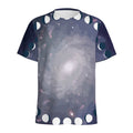 Lunar Phase Cycle Print Men's Athletic T-Shirt