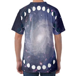 Lunar Phase Cycle Print Men's Velvet T-Shirt