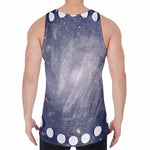 Lunar Phase Cycle Print Men's Velvet Tank Top