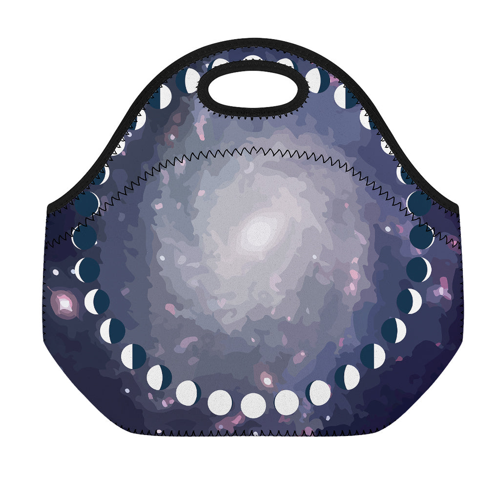 Lunar Phase Cycle Print Neoprene Lunch Bag